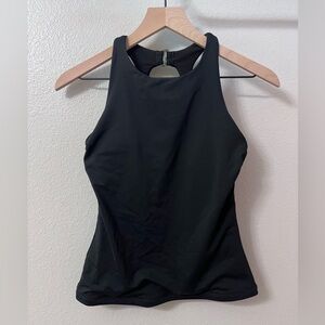 Athleta Maldives High Neck UPF 50+ Tankini Swim Top in Black, 32 B/C